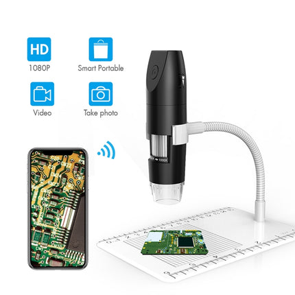 316 50-1000X Adjustable Smart Wifi USB Digital Microscope (Black)-garmade.com