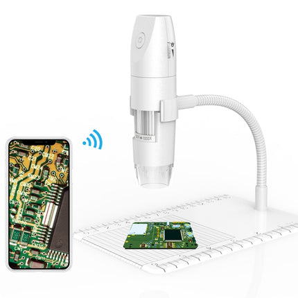 316 50-1000X Adjustable Smart Wifi USB Digital Microscope (White)-garmade.com