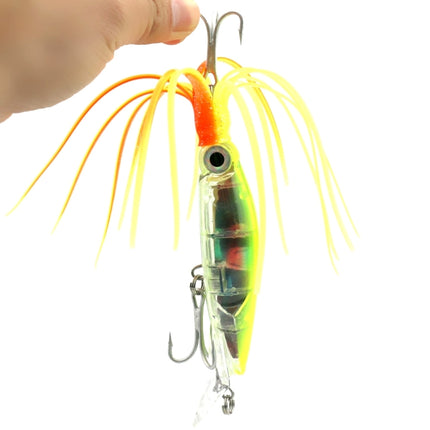 HENGJIA Octopus Shape Artificial Fishing Lures Bionic Fishing Bait with Hooks, Length: 14 cm, Random Color Delivery-garmade.com