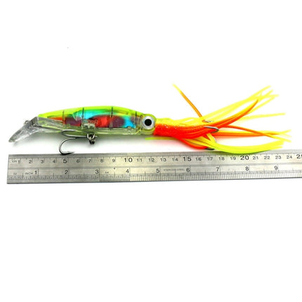 HENGJIA Octopus Shape Artificial Fishing Lures Bionic Fishing Bait with Hooks, Length: 14 cm, Random Color Delivery-garmade.com