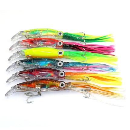 HENGJIA Octopus Shape Artificial Fishing Lures Bionic Fishing Bait with Hooks, Length: 14 cm, Random Color Delivery-garmade.com