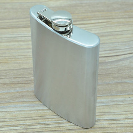 285mL (10oz) Outdoor Sports Handy Home Travel Wild Stainless Steel Portable Hip Flask(without Small Funnel)(Silver 285mL (10oz))-garmade.com