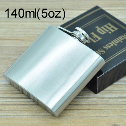 140mL (5oz) Outdoor Sports Handy Home Travel Wild Stainless Steel Portable Hip Flask(with Small Funnel)(Silver 140mL (5oz))-garmade.com