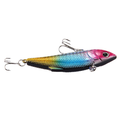 Color Coating Plastic Artificial Fishing Lures Fishing Topwater Floating Popper Lure Hit Water Waves Climb Fishing Bait with Hooks, Length: 7.5 cm-garmade.com
