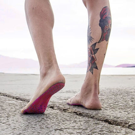 Invisible Anti-slip Summer Beach Sandals Insole Size: L, Length: 25 cm(Magenta)-garmade.com