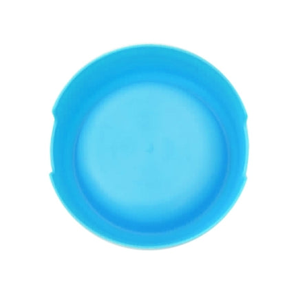 Dog Cat Light Candy Color Plastic Material Single Pets Bowls(Blue)-garmade.com