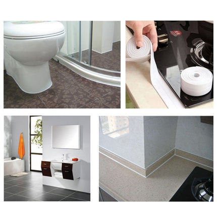PE Kitchen and Bathroom Waterproof and Mildew Proof tape Size:60mm x 3.35m(White)-garmade.com