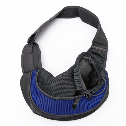 Dog and Cat Sling Carrier Hands Free Reversible Pet Papoose Bag, Size：Small(Blue)-garmade.com