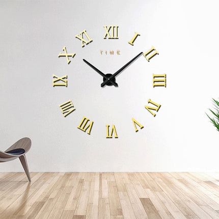 40 inch Creative Living Room Decorative Ticking Wall Clock(Gold)-garmade.com