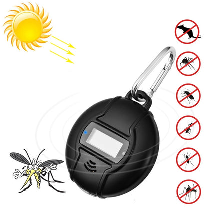 Q3 Outdoor Portable Solar Pest Control Insect Bugs Ultrasonic Mosquito Repellent Repeller Killer with Compass Function-garmade.com