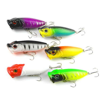 HENGJIA Plastic Artificial Fishing Lures Popper Bionic Fishing Bait with Hooks, Length: 6.5 cm, Random Color Delivery-garmade.com