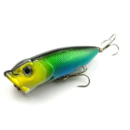 HENGJIA Plastic Artificial Fishing Lures Popper Bionic Fishing Bait with Hooks, Length: 6.5 cm, Random Color Delivery-garmade.com