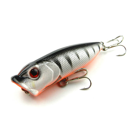 HENGJIA Plastic Artificial Fishing Lures Popper Bionic Fishing Bait with Hooks, Length: 6.5 cm, Random Color Delivery-garmade.com