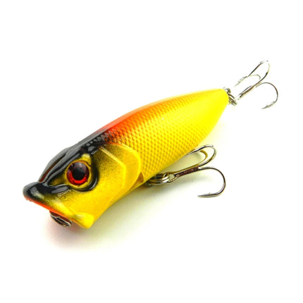 HENGJIA Plastic Artificial Fishing Lures Popper Bionic Fishing Bait with Hooks, Length: 6.5 cm, Random Color Delivery-garmade.com