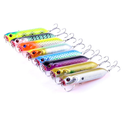 HENGJIA Artificial Fishing Lures Popper Bionic Fishing Bait with Hooks, Length: 9.5 cm, Random Color Delivery-garmade.com