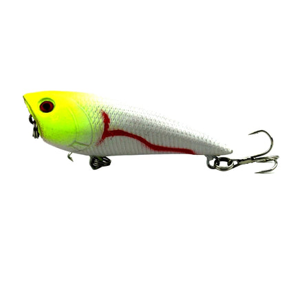 HENGJIA Artificial Fishing Lures Popper Bionic Fishing Bait with Hooks, Length: 7 cm, Random Color Delivery-garmade.com