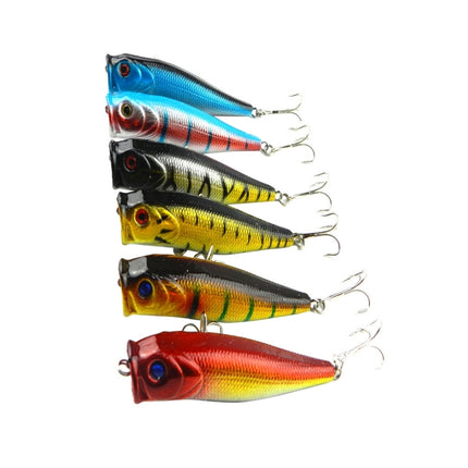 HENGJIA Plastic Artificial Fishing Lures Popper Bionic Fishing Bait with Hooks, Length: 9 cm, Random Color Delivery-garmade.com