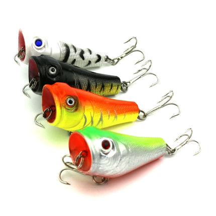 HENGJIA Plastic Artificial Fishing Lures Popper Bionic Fishing Bait with Hooks, Length: 5 cm, Random Color Delivery-garmade.com