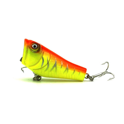 HENGJIA Plastic Artificial Fishing Lures Popper Bionic Fishing Bait with Hooks, Length: 5 cm, Random Color Delivery-garmade.com