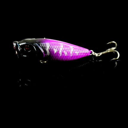 HENGJIA Plastic Artificial Fishing Lures Popper Bionic Fishing Bait with Hooks, Length: 6.5 cm, Random Color Delivery-garmade.com