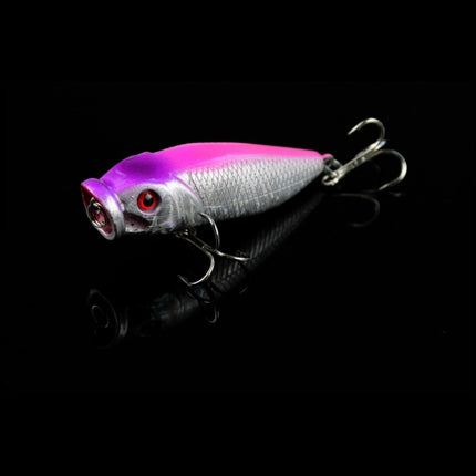 HENGJIA Plastic Artificial Fishing Lures Popper Bionic Fishing Bait with Hooks, Length: 6.5 cm, Random Color Delivery-garmade.com