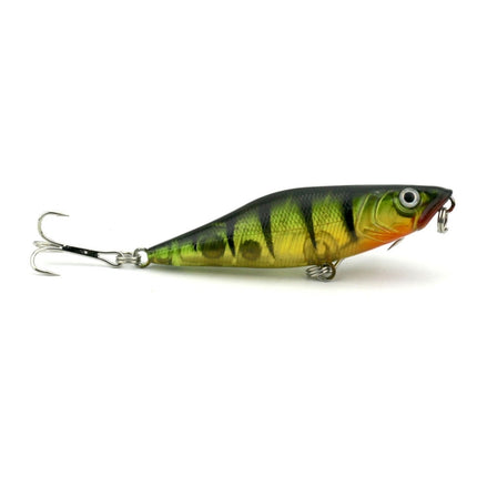 HENGJIA Artificial Fishing Lures Popper Bionic Fishing Bait with Hooks, Length: 7.5 cm, Random Color Delivery-garmade.com