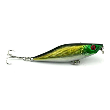 HENGJIA Artificial Fishing Lures Popper Bionic Fishing Bait with Hooks, Length: 7.5 cm, Random Color Delivery-garmade.com