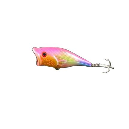 HENGJIA Plastic Artificial Fishing Lures Popper Bionic Fishing Bait with Hooks, Length: 6.5 cm, Random Color Delivery-garmade.com
