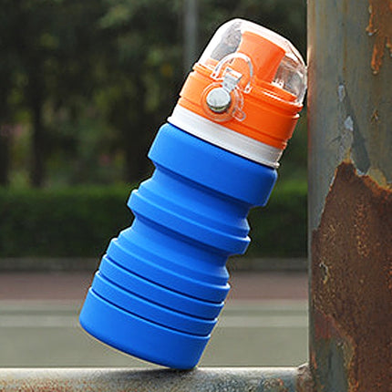 500mL Outdoor Travel Silicone Foldable Kettle Telescopic Cup Sports Drinking Bottle-garmade.com