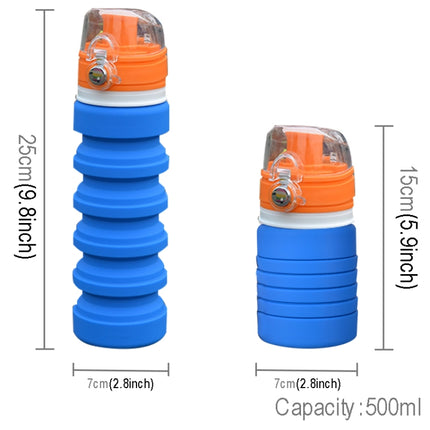 500mL Outdoor Travel Silicone Foldable Kettle Telescopic Cup Sports Drinking Bottle-garmade.com