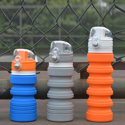 500mL Outdoor Travel Silicone Foldable Kettle Telescopic Cup Sports Drinking Bottle-garmade.com