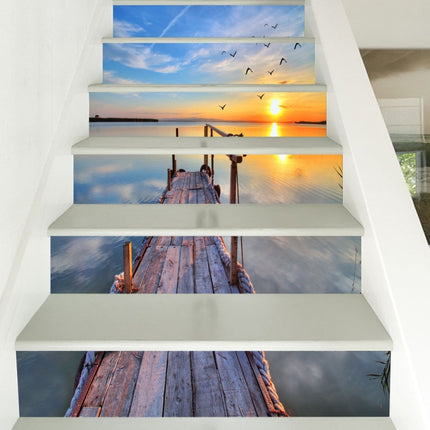 6 PCS DIY Creative Silent Sea Stairs Sticker Home Decoration, Size: 18*100cm-garmade.com