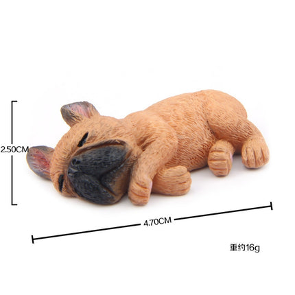 Home Decoration Lovely Rrunk on Sleep French Bulldog 3D Fridge Paste, NO Magnetic-garmade.com