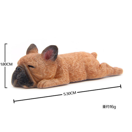 Home Decoration Lovely Rrunk on Sleep French Bulldog 3D Fridge Paste, NO Magnetic-garmade.com