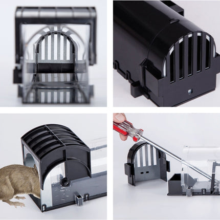 Door Humane Animal Live Cage, Rat, Mouse and More Small Rodents ABS Material Transparent Trap Cage-garmade.com