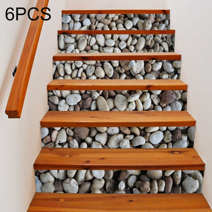 6 PCS DIY Creative Cobblestone Stairs Sticker Home Decoration, Size: 18*100cm-garmade.com