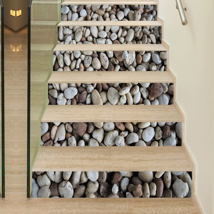 6 PCS DIY Creative Cobblestone Stairs Sticker Home Decoration, Size: 18*100cm-garmade.com