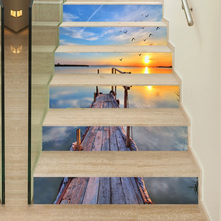 13 PCS DIY Creative Silent Sea Stairs Sticker Home Decoration, Size: 18*100cm-garmade.com