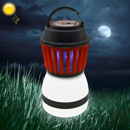 IP67 Waterproof LED Mosquito Killer Night Lamp Rechargeable Outdoor Travel Insects Flies Pest Killer with Solar Panel-garmade.com