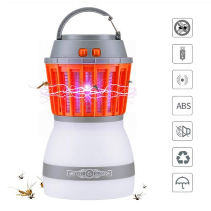 IP67 Waterproof LED Mosquito Killer Night Lamp Rechargeable Outdoor Travel Insects Flies Pest Killer with Solar Panel-garmade.com