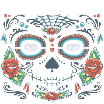 Halloween Waterproof Temporary Face Tattoo Stickers, Size: 240*210mm-garmade.com