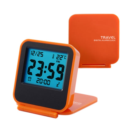 AQ-133 LCD Display Digital Travel Alarm Clock Office Table Alarm Clock With Night Light, Random Color Delivery-garmade.com
