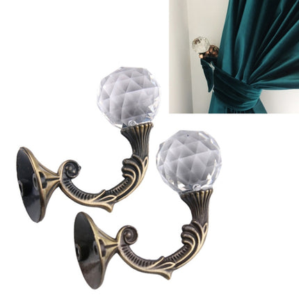 2 PCS Retro Water Wafer Head Barb Curtain Decorative Wall Hook(Bronze)-garmade.com