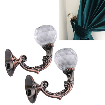 2 PCS Retro Water Wafer Head Barb Curtain Decorative Wall Hook(Purplish Red)-garmade.com