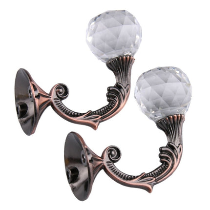 2 PCS Retro Water Wafer Head Barb Curtain Decorative Wall Hook(Purplish Red)-garmade.com