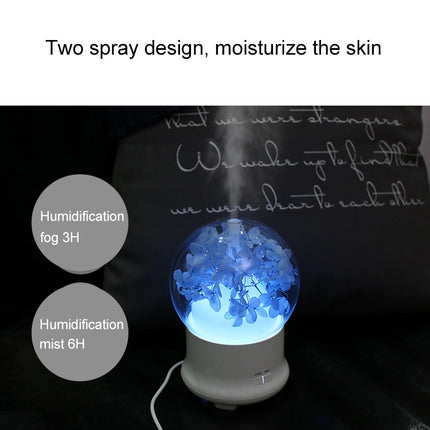 ML-824 100ML Gypsophila Flowers Aromatherapy Diffuser Air Humidifier with Colorful LED Light for Office / Home(Blue)-garmade.com