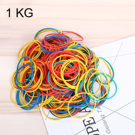 Assorted Color Sturdy Stretchable Elastic Rubber Bands School Office Supplies Stationery, 1KG Per Bag-garmade.com