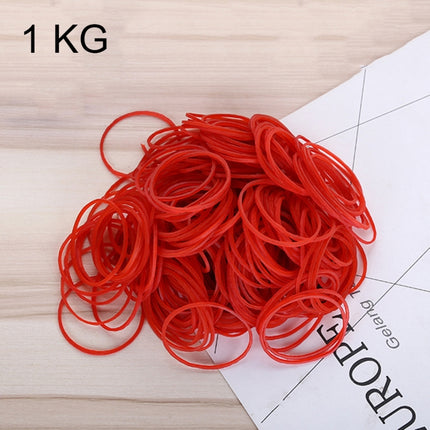 Red Sturdy Stretchable Elastic Rubber Bands Home School Office Supplies Stationery, 1KG Per Bag-garmade.com