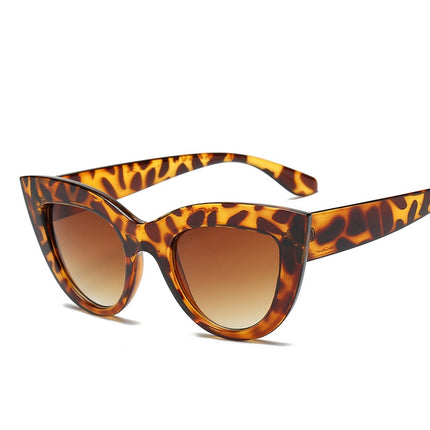 Cat Eye Mirrored Metal Frame UV400 Sunglasses for Women-garmade.com
