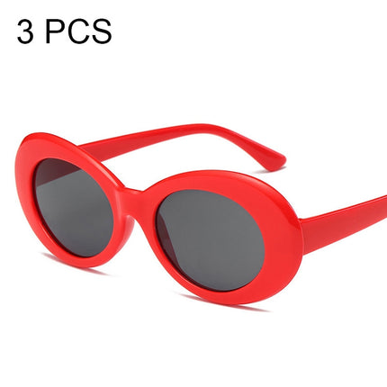 3 PCS Vintage Color Lens UV400 Sunglasses for Women Men, Random Color-garmade.com
